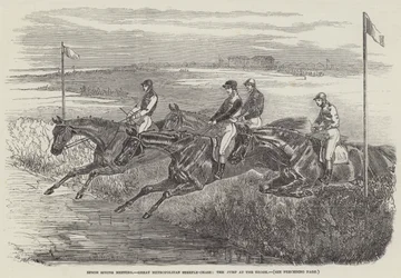 Epsom Frühjahrsmeeting, Great Metropolitan Steeple-Chase, der Sprung am Bach